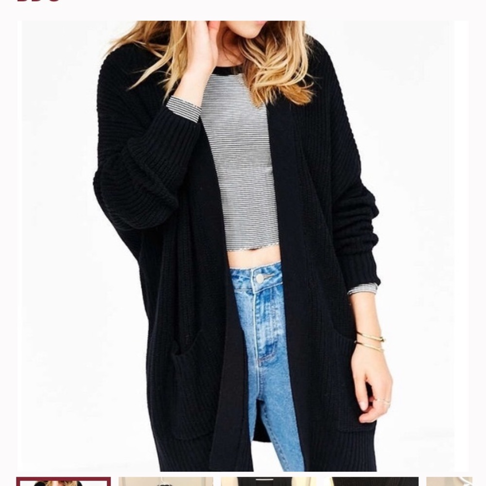 BDG Over Sized Black Cardigan